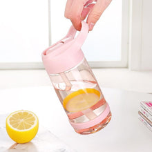 Load image into Gallery viewer, Portable Water Bottle With Straw Healthy Plastic Travel Drinkware Sports Shaker Drink Bottles For Kids