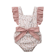 Load image into Gallery viewer, Luxury Modern Toddler Baby Girls Ruffles Romper Infant Newborn Baby Bow Jumpsuit Summer Flower Baby Girls Clothes Baby Costumes