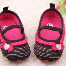 Load image into Gallery viewer, Baby Shoes Flower Ruffled First Walkers Toddler Soft Sole Patchwork Kids Comfortable Pre Walkers Shoe