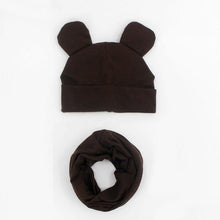 Load image into Gallery viewer, Baby Hat Cotton Ear Cap For Boys And Girls Winter Hat Scarf Set Children Boys Cap Scarf