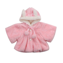 Load image into Gallery viewer, Winter Baby Girls Fur Warm with Cute Rabbit Ears Cloak Coat In Elegant Modern Style For Baby Girls