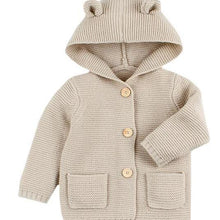 Load image into Gallery viewer, Winter Hooded Knitted Long Sleeve Sweaters For Newborn Babies