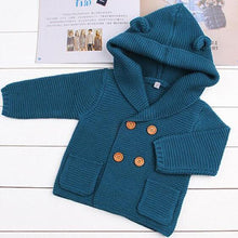 Load image into Gallery viewer, Knitting Cardigan Warm Long Sleeve Hooded Sweaters for Newborn Infant