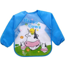 Load image into Gallery viewer, Waterproof Long Sleeve Girl Bibs Kids Burp Cloth Feeding Bib with Pocket Bib For Kids