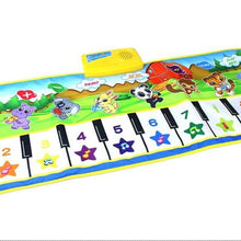 Load image into Gallery viewer, Animals Musical Mat Carpet with 10 Keys Record Function Animal Sounds Play Touch Piano Educational Toys For Kids