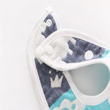 Load image into Gallery viewer, Two sides 100% Cotton Gauze Baby Bibs 6 Layers All Seasons Infant Unisex Clothing Accessories Bibs For Baby and Kids