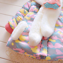 Load image into Gallery viewer, Modern Children's Winter Cartoon Cute Rabbit Infant Outerwear Hooded Baby Girls Jackets For Girls