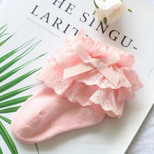 Load image into Gallery viewer, New Baby Socks Cute Lace Flower Bows Newborn Baby Girl Socks Cotton Princess Girls Socks