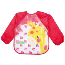 Load image into Gallery viewer, Waterproof Long Sleeve Girl Bibs Kids Burp Cloth Feeding Bib with Pocket Bib For Kids