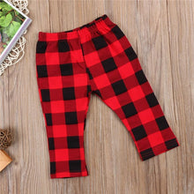 Load image into Gallery viewer, Modern Girls Red Pants For Newborn and Kids In Cute Baby Clothes Trousers Style Plaid Pants for Girls