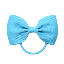Load image into Gallery viewer, Luxury Handamde Small Baby Elastic Rubber band Head rope Mini Solid Ribbon Bow Tie For Girls Hair Accessories