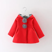 Load image into Gallery viewer, Newborn Girls Coat Autumn Spring Jacket Rabbit long Ear Hoodies Cotton Outerwear Children Clothes