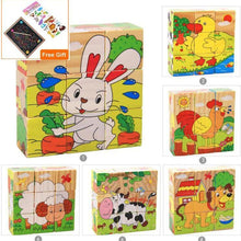 Load image into Gallery viewer, 1Set Nine Blocks Six-sided 3D Wooden Cube Puzzle Toys For Children Kids Educational Toys Funny Games