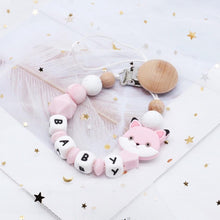 Load image into Gallery viewer, Modern Handmade Pacifier Personalize Silicone Beads Binky Clip Pacifier Chain Chew Baby Teether Toys For Baby