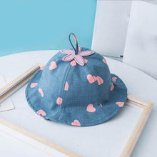 Load image into Gallery viewer, Baby Sun Hat Heart Print Baby Boy/Girl Hat Outdoor Kids Bucket Hat Children Hat Baby Beach Caps Beanie For Girls