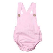 Load image into Gallery viewer, Newborn Infant Baby Boy/Girl Bodysuit Summer Button Jumpsuit Striped Casual Sleeveless Backless Solid Outfits Clothes for Girls
