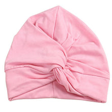 Load image into Gallery viewer, Baby Hat Cotton Soft Turban Knot Girl Summer Hat Bohemian style Kids Newborn Cap for Baby Girls