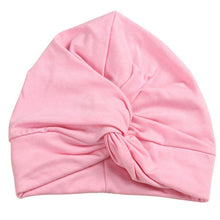 Load image into Gallery viewer, Baby Hat Cotton Soft Turban Knot Girl Summer Hat Bohemian style Kids Newborn Cap for Baby Girls