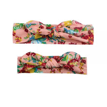 Load image into Gallery viewer, Mother & Baby Headbands Print Floral Elastic Hair Bands Parent-Child Hair Accessories Bow For Baby Girls Bow in Modern Design