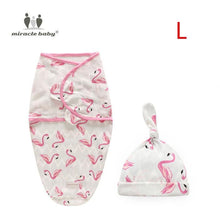 Load image into Gallery viewer, Baby Swaddle Blanket With Cap Swaddle Wrap Swaddling bag Baby Sleeping Bag