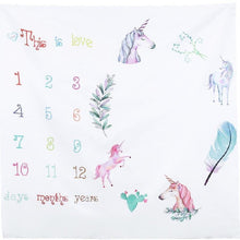 Load image into Gallery viewer, Cartoon Pattern Baby Photo Props Background Blankets Play Mats Backdrop Cloth Calendar Photo Accessories Blanket For Baby