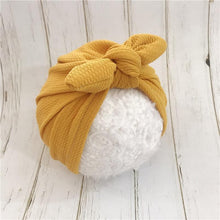 Load image into Gallery viewer, Handmade Baby Hats Rabbit Ears for Infant Children Baby Girls Boho Hat Beanie Scarf Turban Head Wrap Cap For Girls Baby