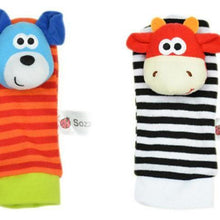Load image into Gallery viewer, Modern Baby Toy Socks Plush Garden Bug Wrist Rattle Styles Educational Toys Cute Bright Color For Kids