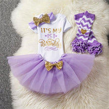 Load image into Gallery viewer, Baby First Birthday Outfits Tutu Tulle for 1 Year Party Fluffy Pink Communion Toddler Christening Gown Dresses For Girls