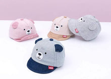 Load image into Gallery viewer, Cartoon Bear Baby Hat Cap Adjustable Baseball Cap Cute Striped Cotton Kids Sun Hat for Baby Boys