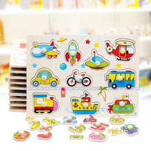 Load image into Gallery viewer, Kid Early Educational Table With Shapes of Vegetables and Animals Baby Hand Grasp Wooden Puzzle Toy Alphabet And Digit Learning Education Child Wood Toy