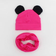 Load image into Gallery viewer, Baby Hat Cotton Ear Cap For Boys And Girls Winter Hat Scarf Set Children Boys Cap Scarf
