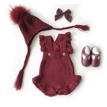 Load image into Gallery viewer, Baby Girl Knitted Clothes Rompers Jumpsuit Cotton Infant Baby Girl Romper In Retro Style For Girls