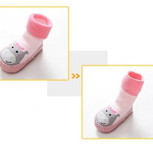 Load image into Gallery viewer, Baby Warm Stretchy Booties Sock With Rubber Soles For Newborn Baby Girl And Boy Socks Slipper