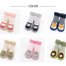 Load image into Gallery viewer, Baby Warm Stretchy Booties Sock With Rubber Soles For Newborn Baby Girl And Boy Socks Slipper