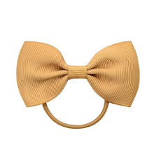 Load image into Gallery viewer, Luxury Handamde Small Baby Elastic Rubber band Head rope Mini Solid Ribbon Bow Tie For Girls Hair Accessories