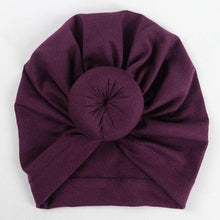 Load image into Gallery viewer, Newborn Toddler Baby Girl Turban Cotton Beanie Hat Warm Soft Cap Solid Knot Soft Wrap In Modern Style