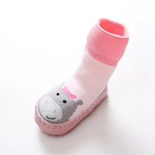 Load image into Gallery viewer, Baby Warm Stretchy Booties Sock With Rubber Soles For Newborn Baby Girl And Boy Socks Slipper