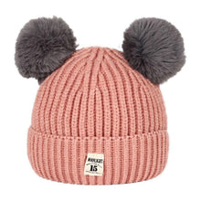 Load image into Gallery viewer, Modern Trend New Baby Beanies Hats Children Knitted Pompom Winter Autumn Cute Cap Warm Girl Hat With Two Balls