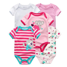Load image into Gallery viewer, 5 PC Baby Summer High Quality Striped Rompers Jumpsuit For Boy & Girls Comfortable Clothes