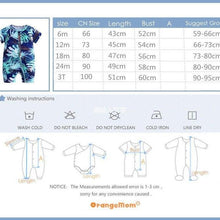 Load image into Gallery viewer, Summer Newborn Fashion Boy and Girls Printed Flower Short-sleeved Romper / jumpsuit For Kids