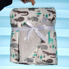 Load image into Gallery viewer, Baby Blankets New Layer Coral Fleece Infant Swaddle Wrap Owl Printed Newborn Baby Bedding Blanket