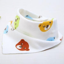 Load image into Gallery viewer, Cute Breathable Bibs Baby Feeding Cartoon Printing Super Absorbent Triangle Scarf Bib Cotton For Newborn Infant Girls And Boys