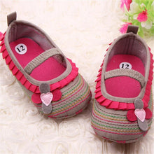 Load image into Gallery viewer, Baby Shoes Flower Ruffled First Walkers Toddler Soft Sole Patchwork Kids Comfortable Pre Walkers Shoe