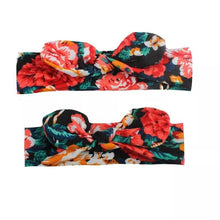 Load image into Gallery viewer, Mother & Baby Headbands Print Floral Elastic Hair Bands Parent-Child Hair Accessories Bow For Baby Girls Bow in Modern Design