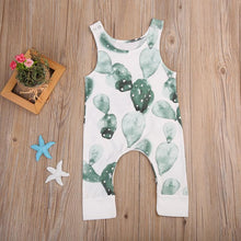Load image into Gallery viewer, New Infant Baby Girl Boy Cactus Printed Romper Sleeveless Jumpsuit Playsuit Outfit For Girls And Boys In Modern Style