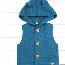 Load image into Gallery viewer, Winter Fashionable Sweaters For Baby Cardigans Autumn Hooded Newborn Knitted Jackets Cartoon Bear Children Long Sleeve Clothing