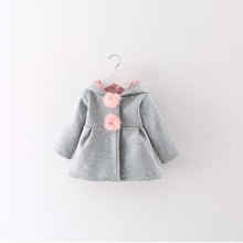 Load image into Gallery viewer, Newborn Girls Coat Autumn Spring Jacket Rabbit long Ear Hoodies Cotton Outerwear Children Clothes