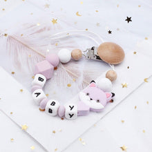 Load image into Gallery viewer, Modern Handmade Pacifier Personalize Silicone Beads Binky Clip Pacifier Chain Chew Baby Teether Toys For Baby