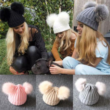 Load image into Gallery viewer, Newborn Baby Kids Girls Winter Warm Knit Hat Ball Beanie Cap Design