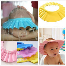 Load image into Gallery viewer, Brand New Baby Children Kids Safe Shampoo Bath Shower Cap Sheild Hat Wash Hair Shield elastic Cap For Kids In Modern Deign